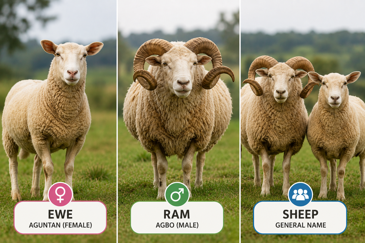 SHEEP ARE NOT ALL "AGUNTAN": KNOW THE CORRECT NAMES